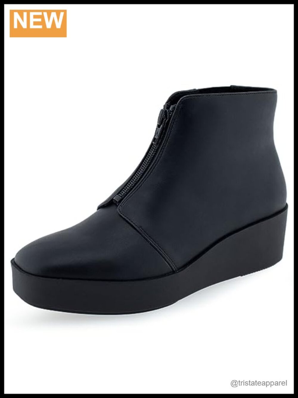 Aerosoles Carin Faux Leather Wedge Ankle Bootie with Removable Footbed